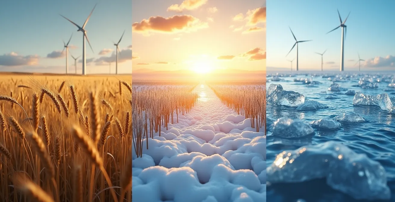 Carte visuelle comparative du potentiel éolien et solaire des provinces canadiennes avec gradients de couleur