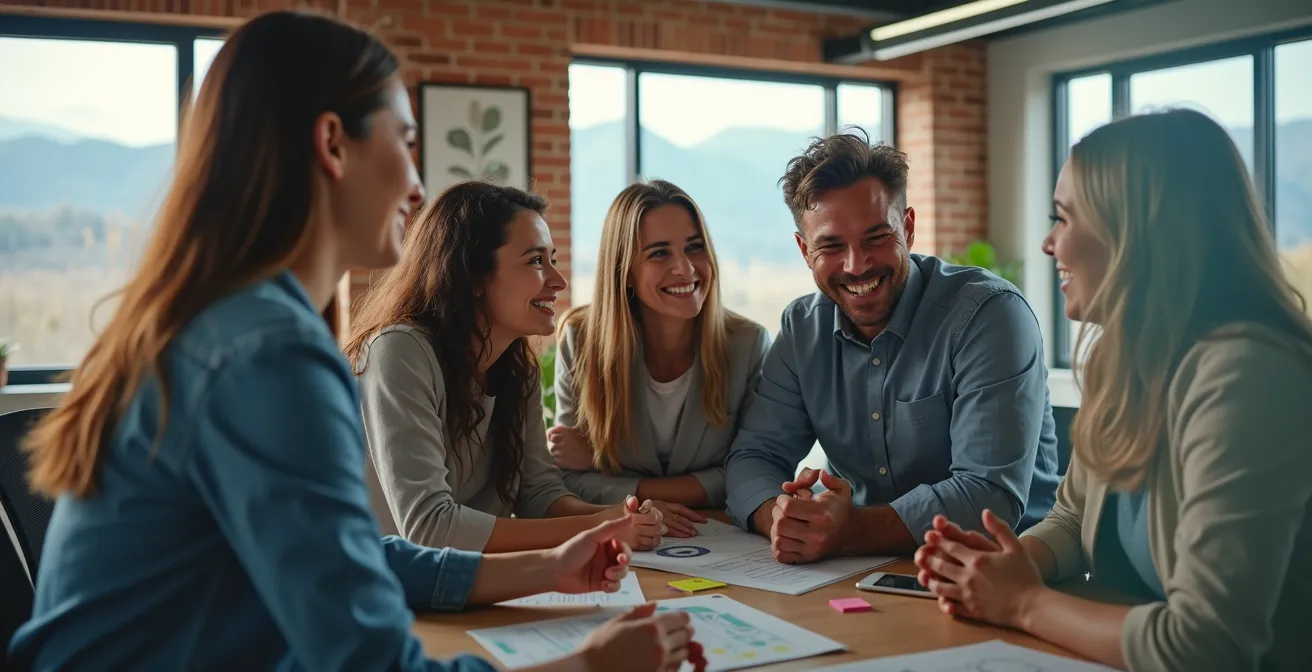 Équipe diverse de champions du changement dans différents bureaux canadiens
