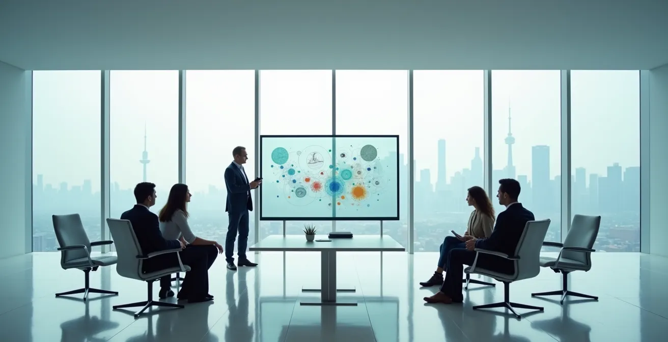 Manager communiquant de façon transparente avec son équipe dans un contexte bilingue canadien