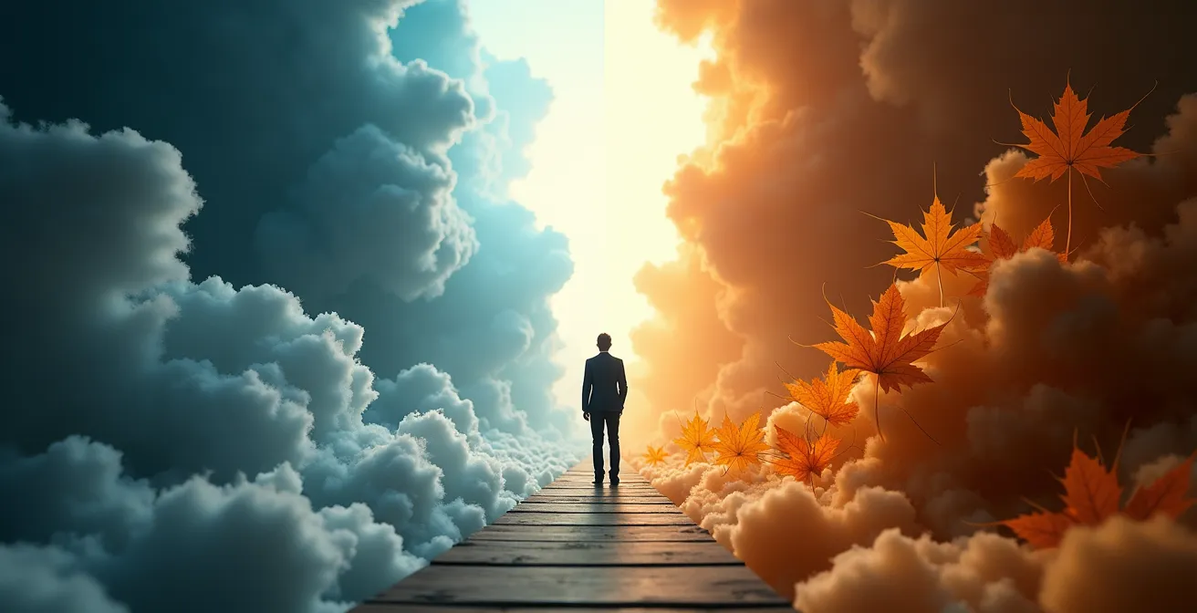 Deux chemins divergents symbolisant le choix entre SaaS et solution sur mesure pour une PME