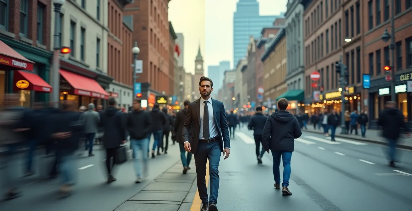 Contraste visuel entre la densité urbaine de Toronto et l'espace disponible dans les villes moyennes canadiennes