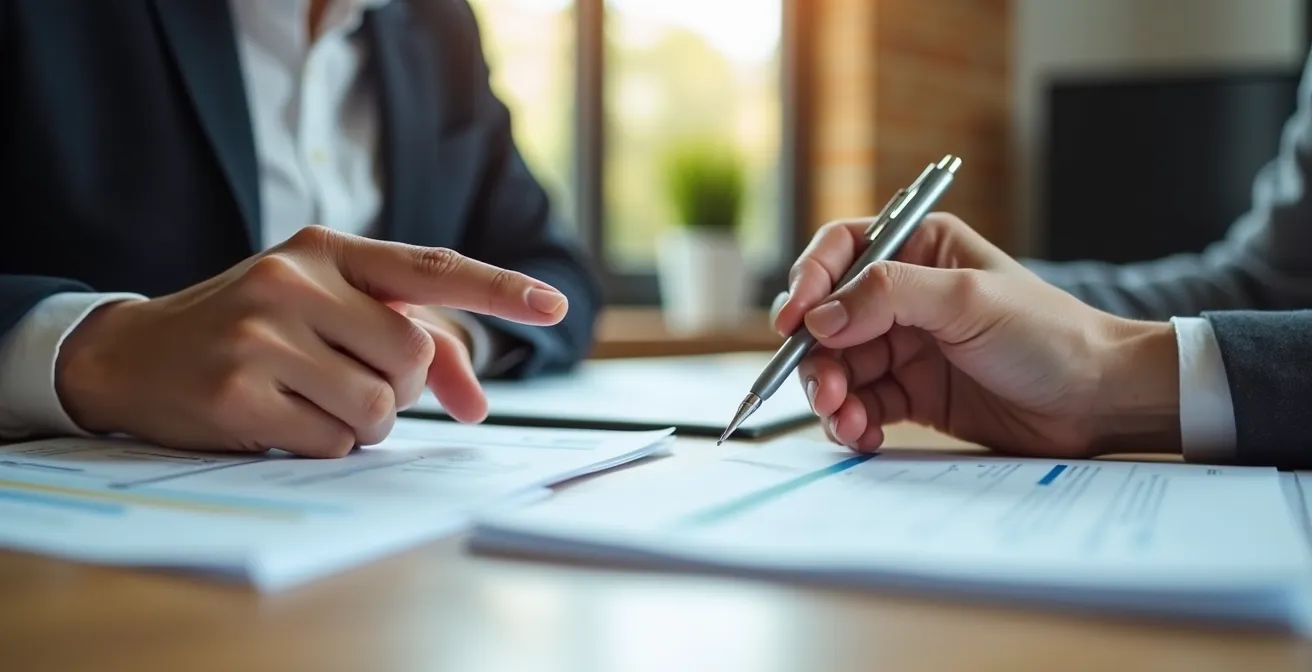 Table de négociation avec documents de convention d'actionnaires, symbolisant un accord stratégique.