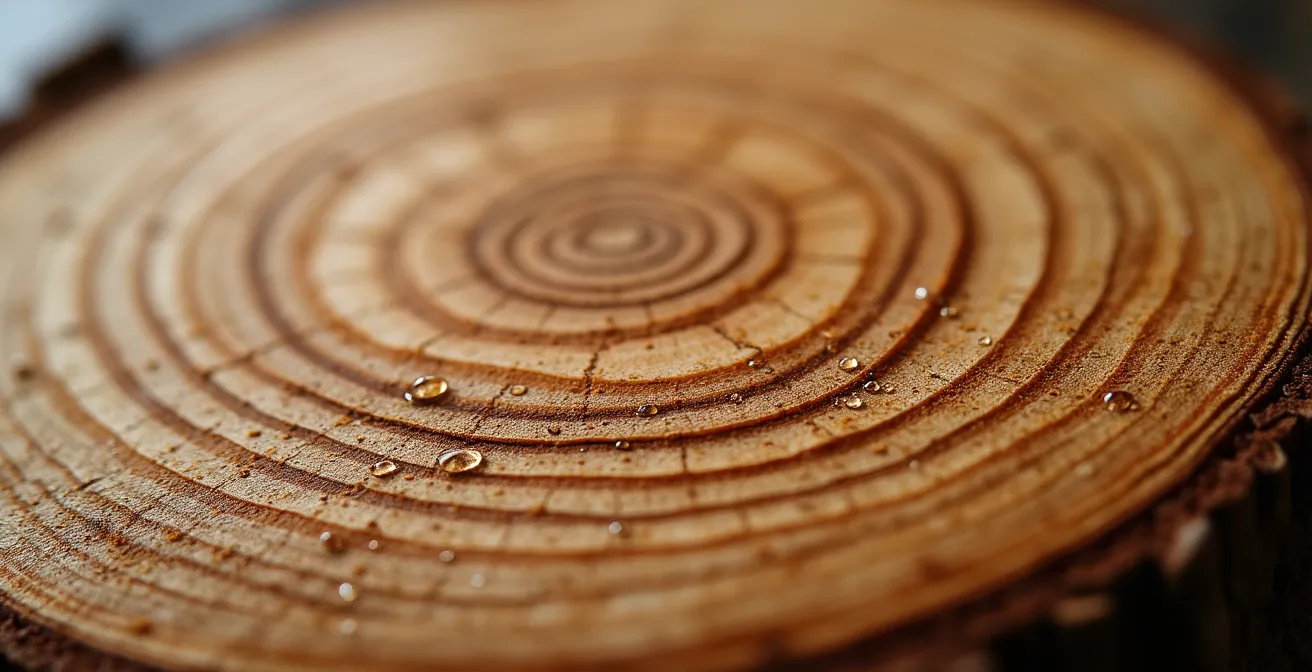 Vue macro de matériaux naturels symbolisant la croissance et l'adaptation