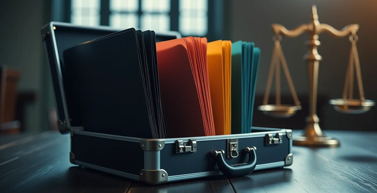 Espace de travail sécurisé avec documents organisés et systèmes de classification pour inspection réglementaire