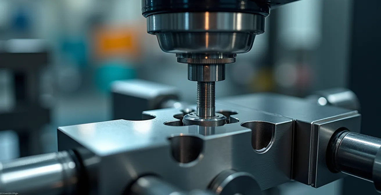 Vue macro détaillée d'un processus de changement d'outil rapide dans une usine