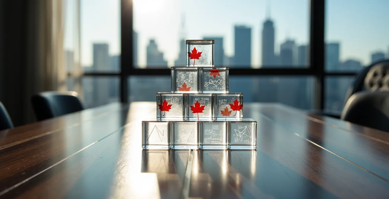 Structure pyramidale d'un programme de conformité avec cinq niveaux distincts