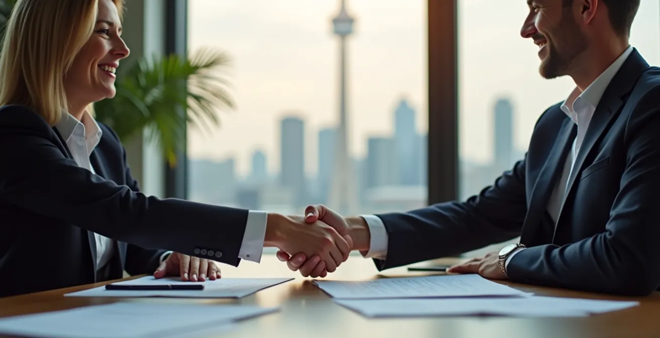 Rencontre professionnelle de fin d'emploi dans un environnement respectueux