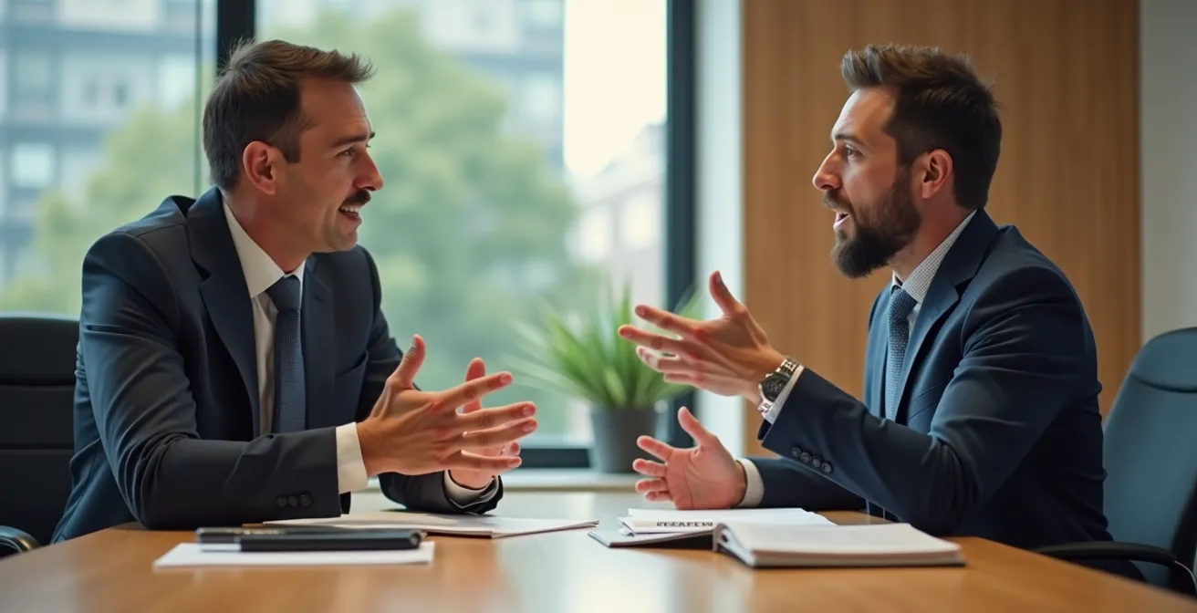 Portrait de professionnels en réunion illustrant les différences culturelles d'affaires