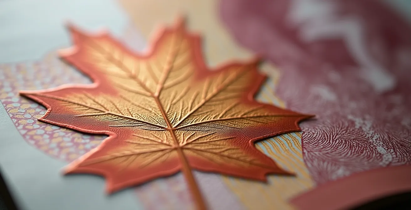 Vue macro de documents de conformité financière avec éléments canadiens