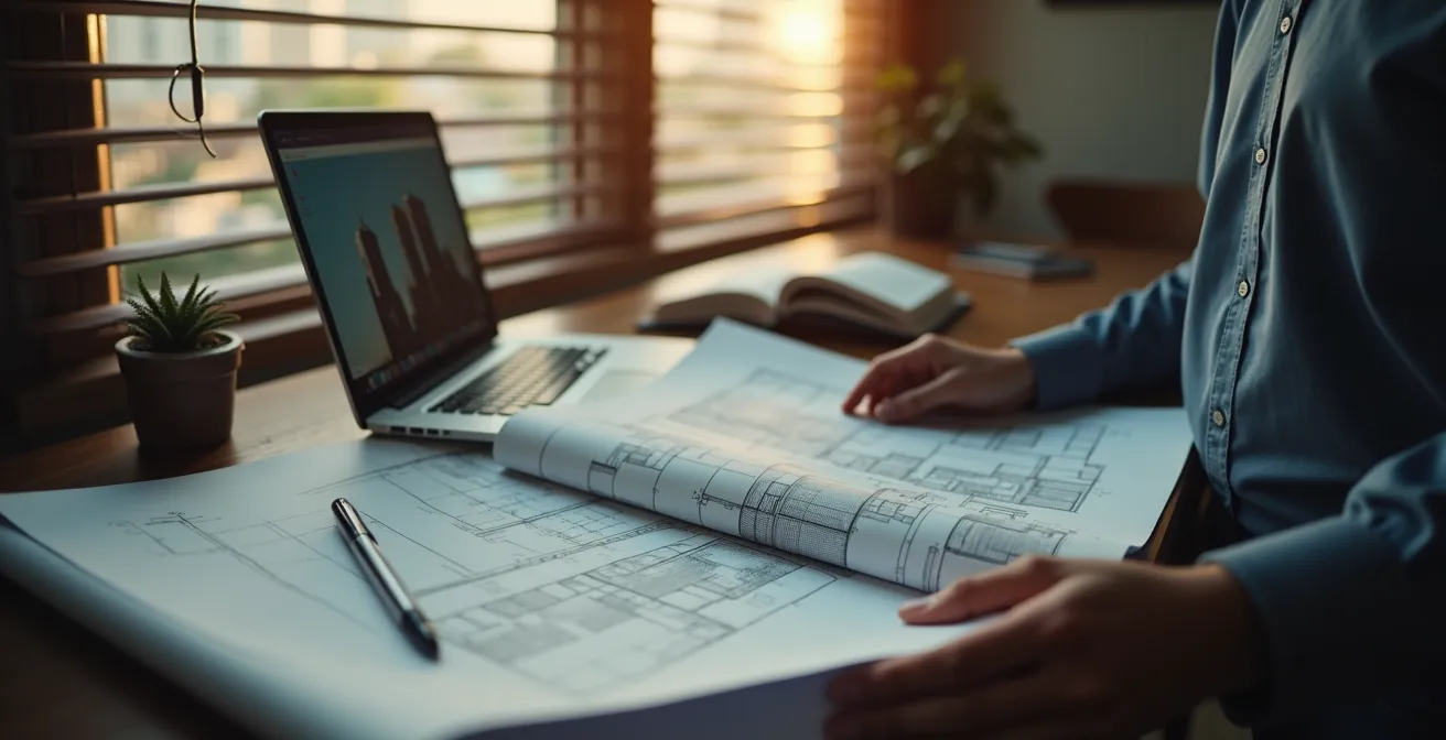 Vérification de permis de développement dans un bureau d'architecte à Toronto